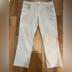 Peter Millar Men's EB66 Performance 5 Pocket Grey 38x28 Stretch Golf Pants Chino